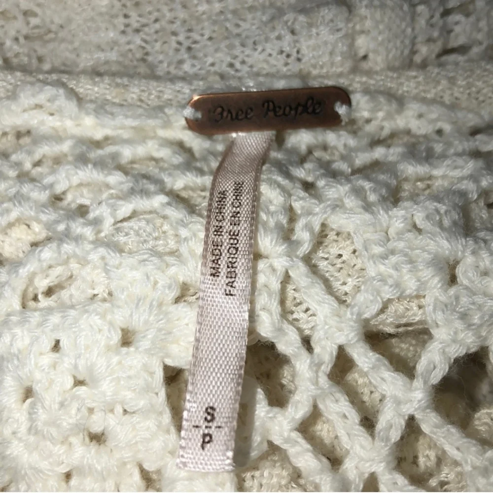 Free People Someday Crochet Knit Sweater S